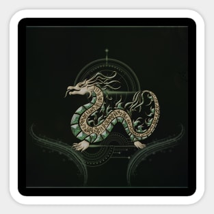 Wonderful elegant asian dragon Sticker